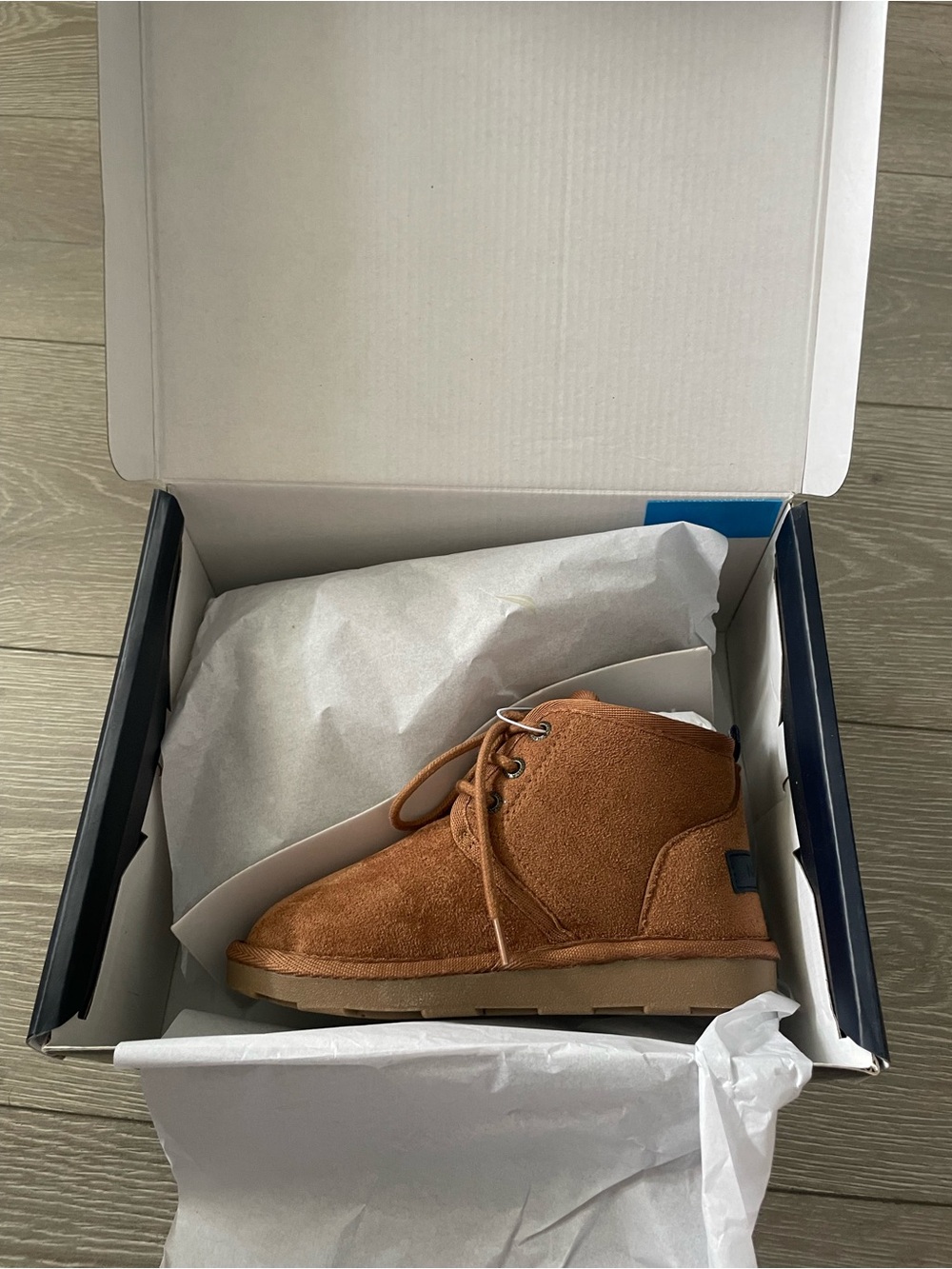 Nautica Kids Brown Suede Lace-Up Boots